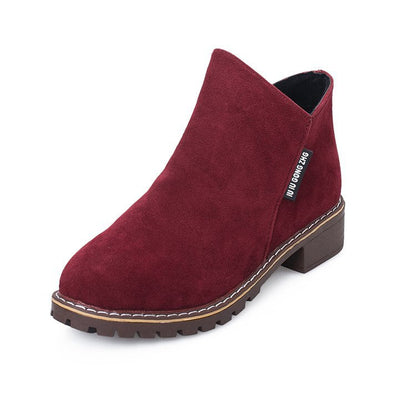 Women Ankle Boots Soft Leather Wedding Shoes