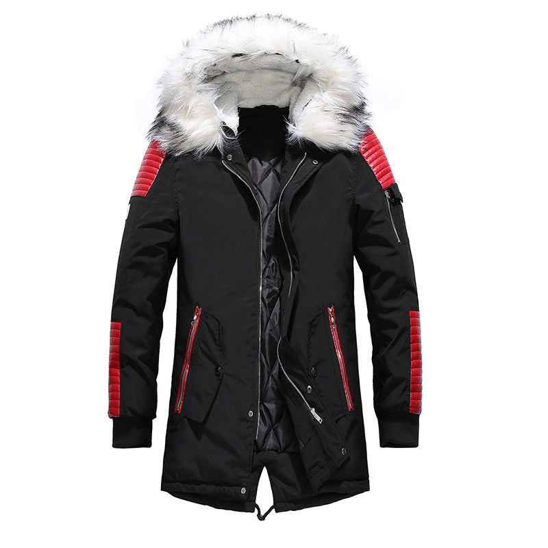 Men's Winter Parka With Detachable Fur Collar