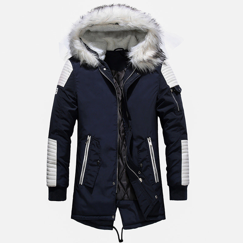 Men's Winter Parka With Detachable Fur Collar