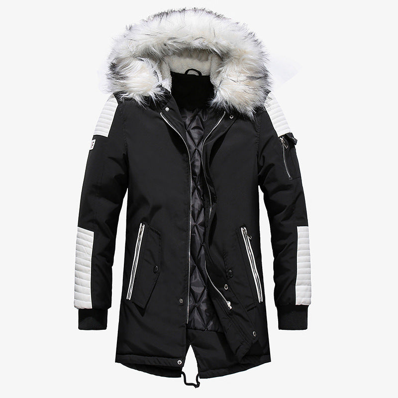 Men's Winter Parka With Detachable Fur Collar