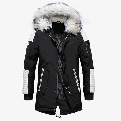 Men's Winter Parka With Detachable Fur Collar