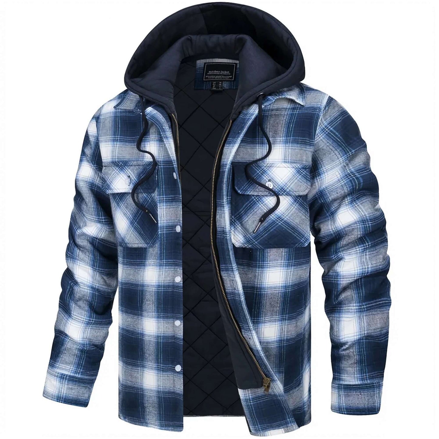 Men's Casual Checkered Long Sleeve Modern Jacket