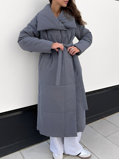 Warme Damenjacke Lang Winter Daunenfutter