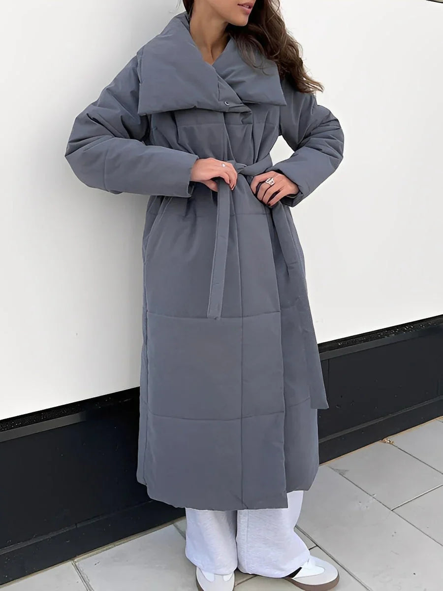 Women's Long Quilted Warm Winter Jacket