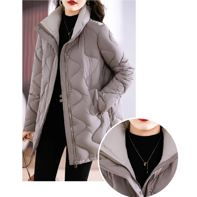 Elegant Quilted Jacket Autumn Winter Women