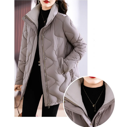 Elegant Quilted Jacket Autumn Winter Women