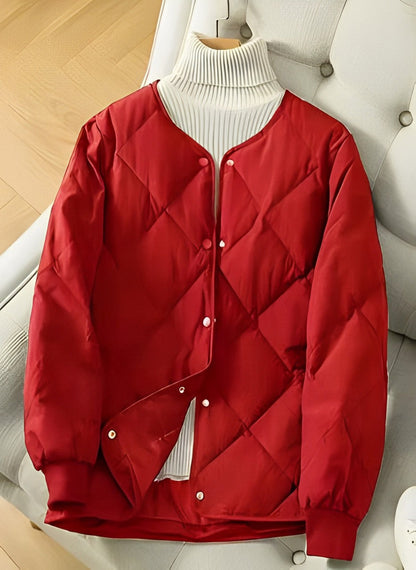 Winter jacket quilted lined casual button