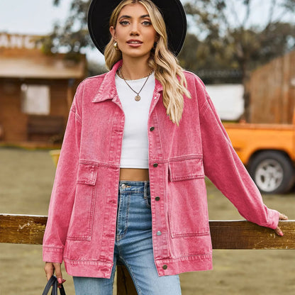 Women's Classic Denim Jacket Vintage Style