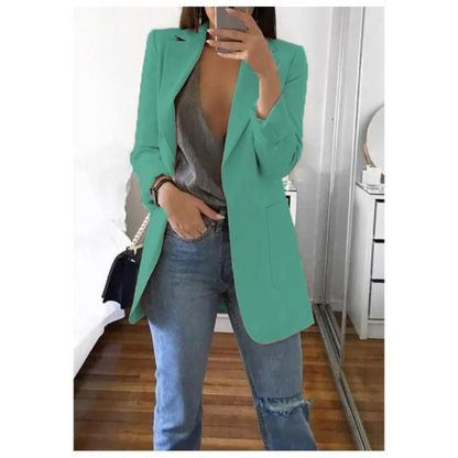Women's Khaki Blazer Autumn Fashion