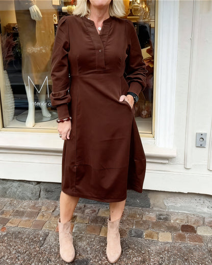 Retro Women's Dress Long-sleeved Vintage Style
