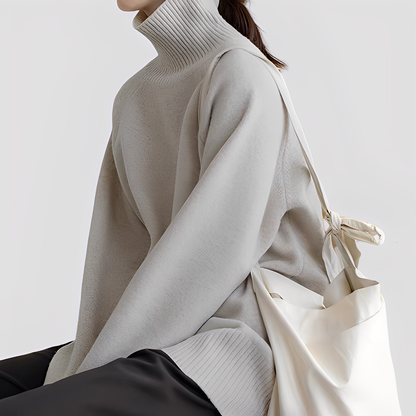 Übergroßer Damen Rollkragen Pullover Bequem