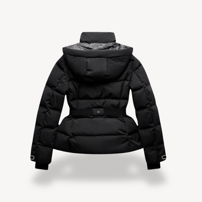 Damen Pufferjacke Mit Gürtel Elegant - IdealeKleiden