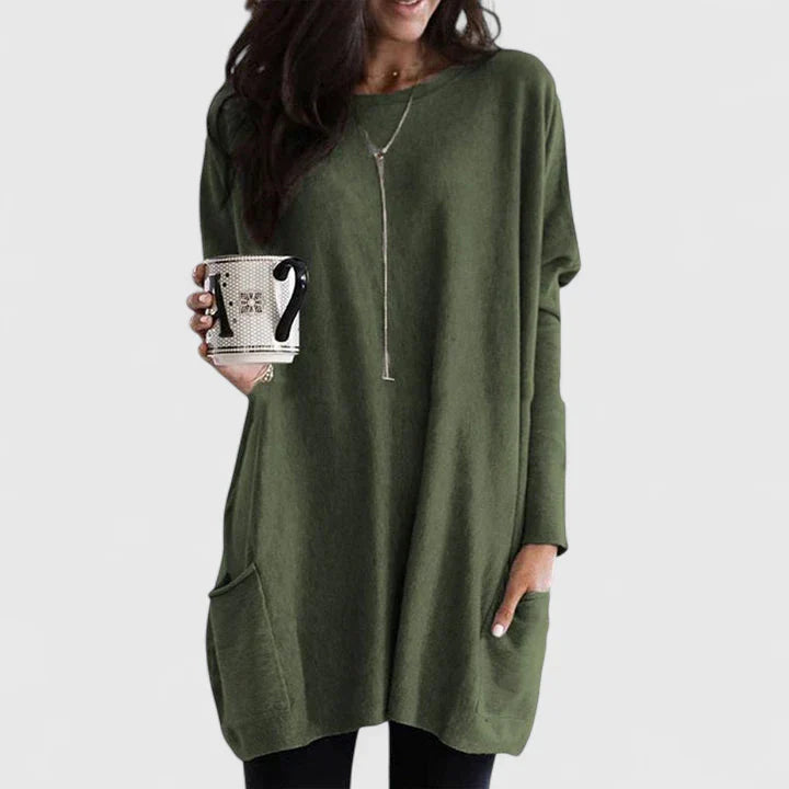 Women's Lightweight Tunic Dress Long Sleeve