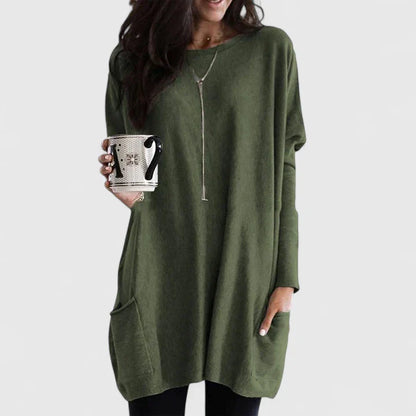 Women's Lightweight Tunic Dress Long Sleeve