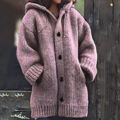Oversized Warm Hooded Cardigan