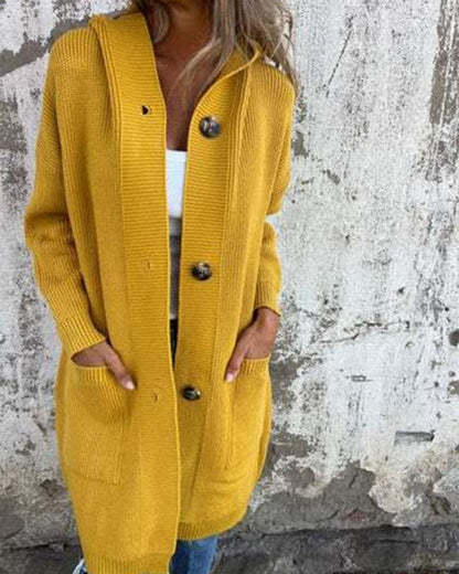 Women's Hooded Cardigan with Pockets