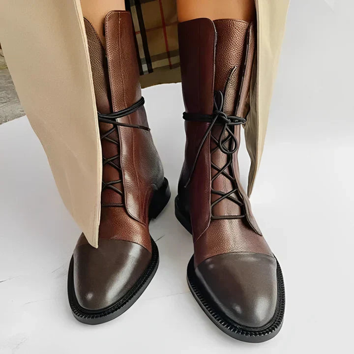 Elegant women's boots made of genuine leather