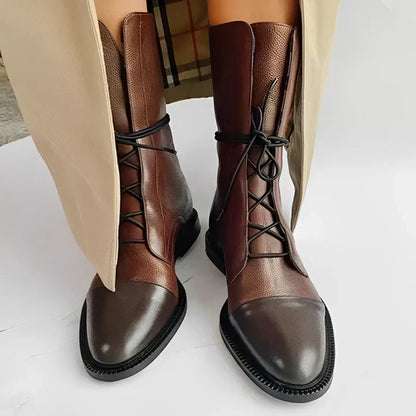 Elegant women's boots made of genuine leather