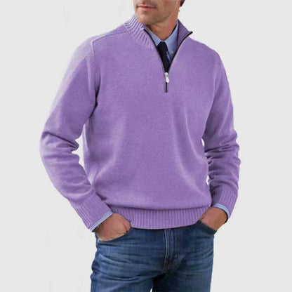 Herren Pullover Halbzipper Bequem Modern