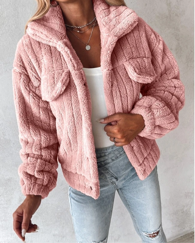 Women's Short Warm Plush Winter Jacket