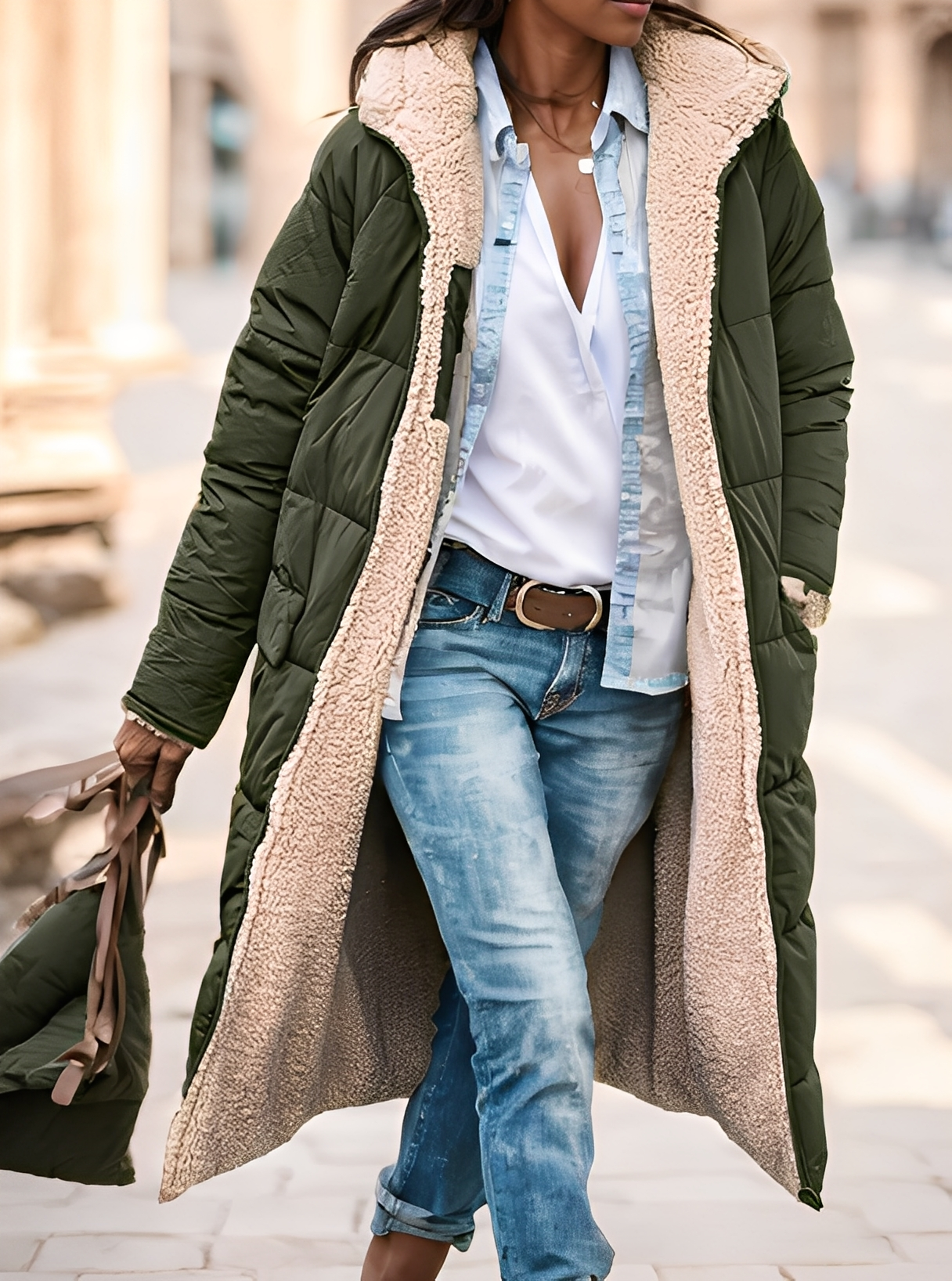 Damen Parka Wintermantel Warm Isoliert - IdealeKleiden