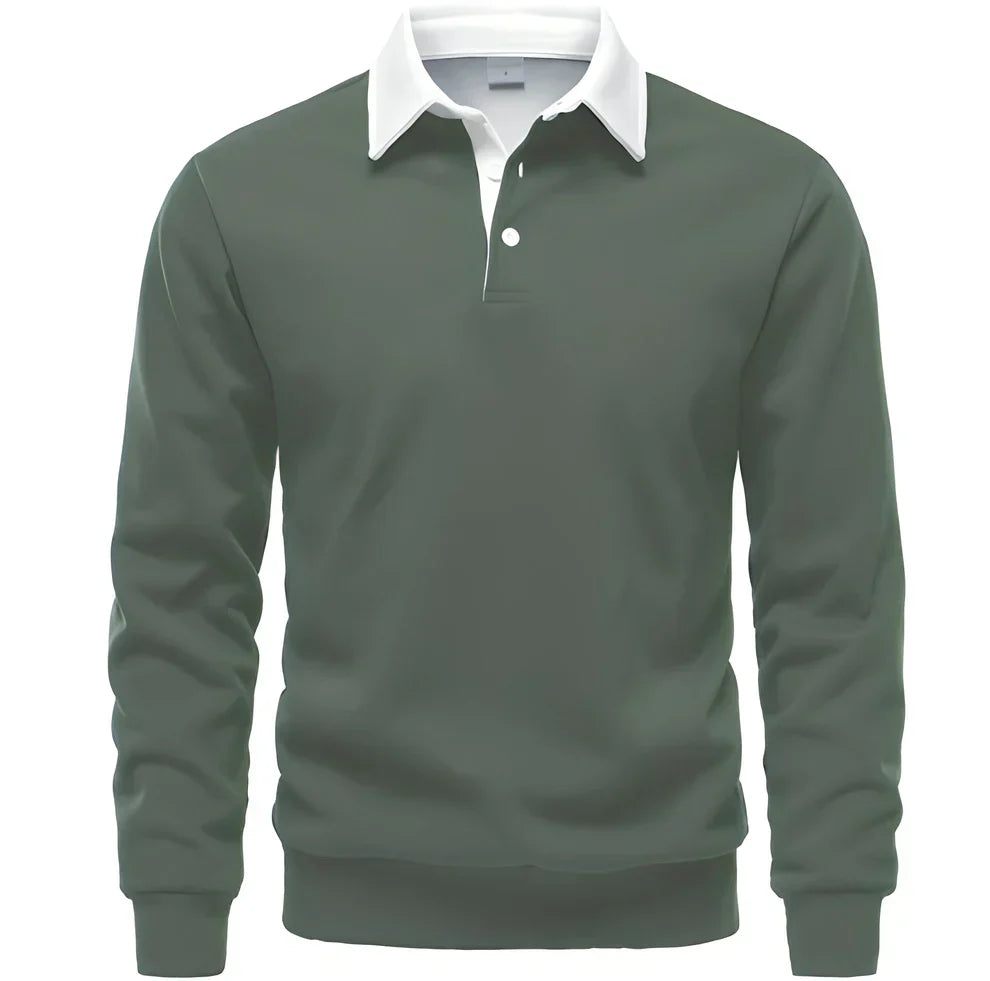 Men's Polo Shirt Casual Long Sleeve Lightweight