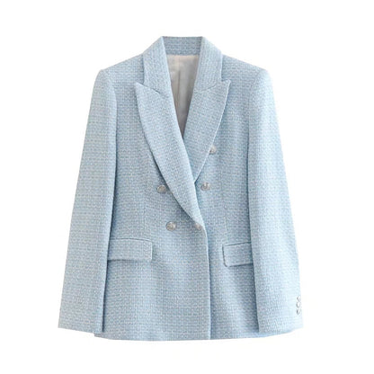 Elegant Women's Double-Breasted Jacket