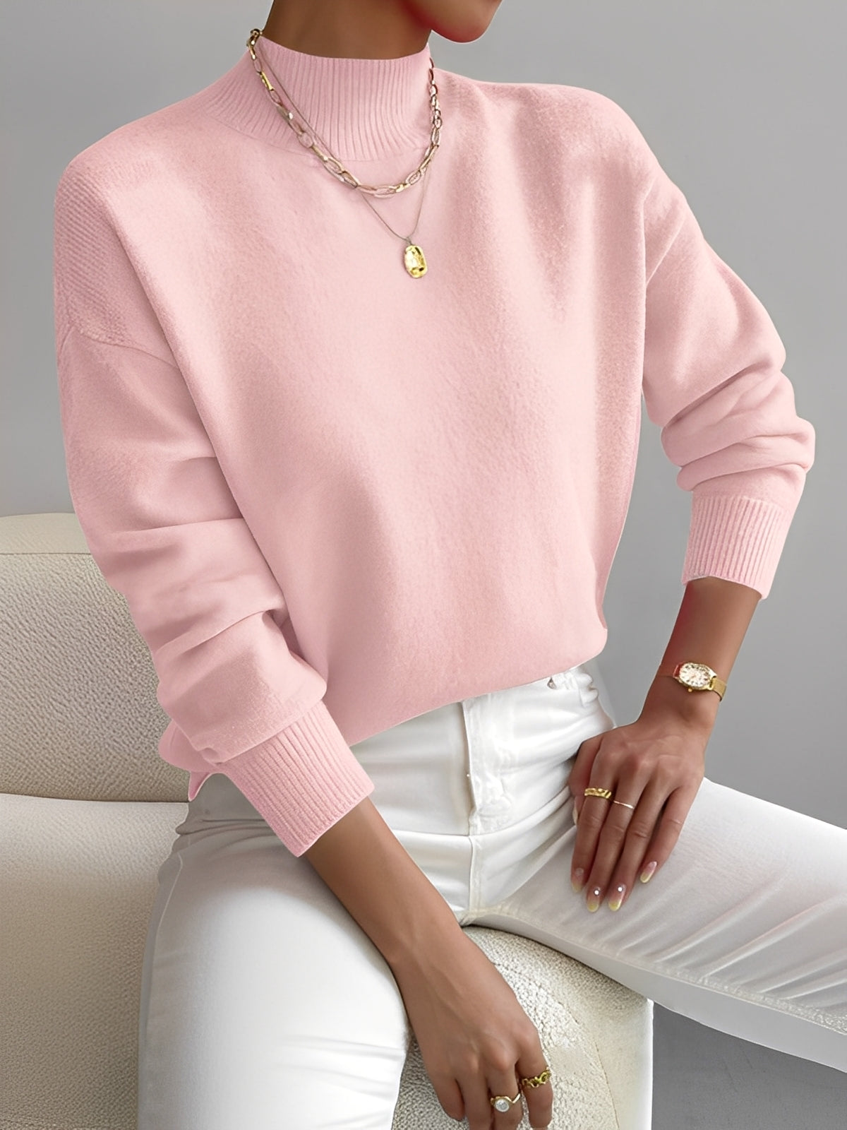 Elegant Women's Turtleneck Sweater Modern