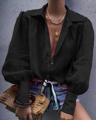Women's Blouse Elegant Design Voluminous Sleeves