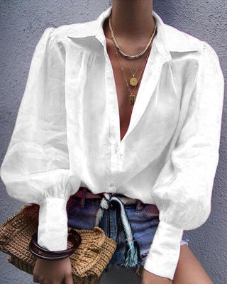 Women's Blouse Elegant Design Voluminous Sleeves
