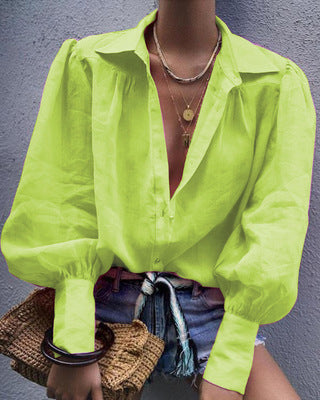 Women's Blouse Elegant Design Voluminous Sleeves