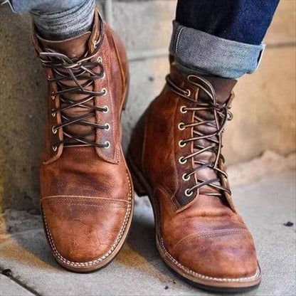 Eliaso - Luxus Lederstiefel Warm und Bequem - IdealeKleiden