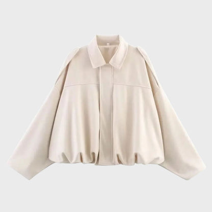 Oversized Suede Leather Jacket Warm & Stylish