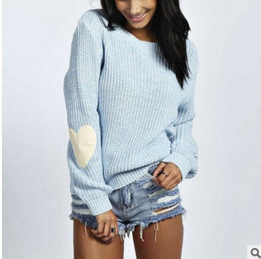 Women's Knitted Sweater Heart Sleeves Elegant Women's Fashion