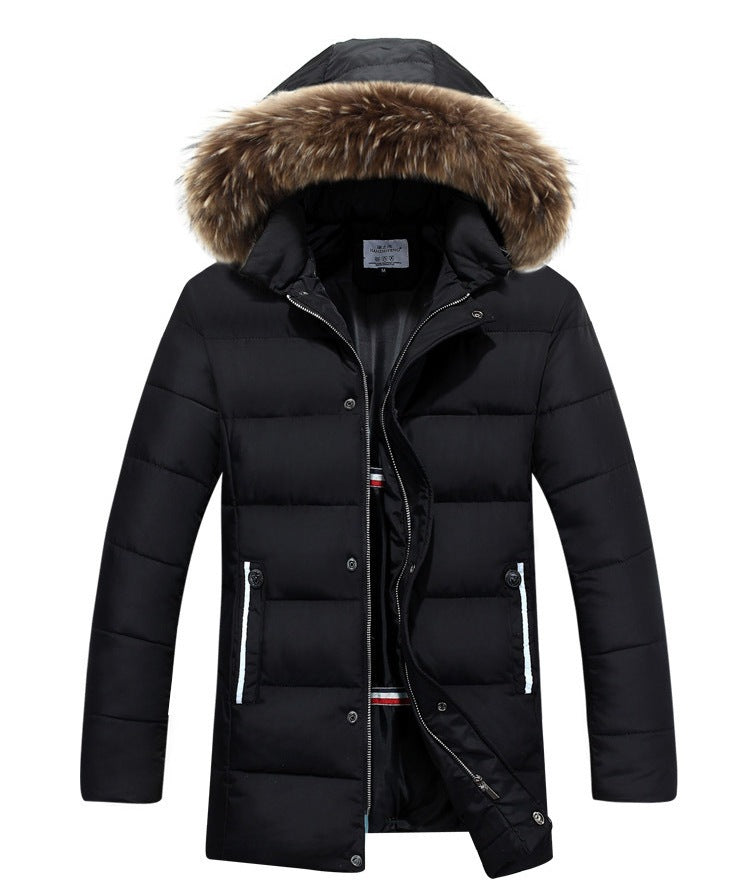 Men's Winter Jacket Soft Faux Fur Hood