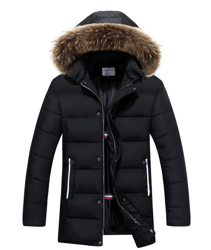 Men's Winter Jacket Soft Faux Fur Hood