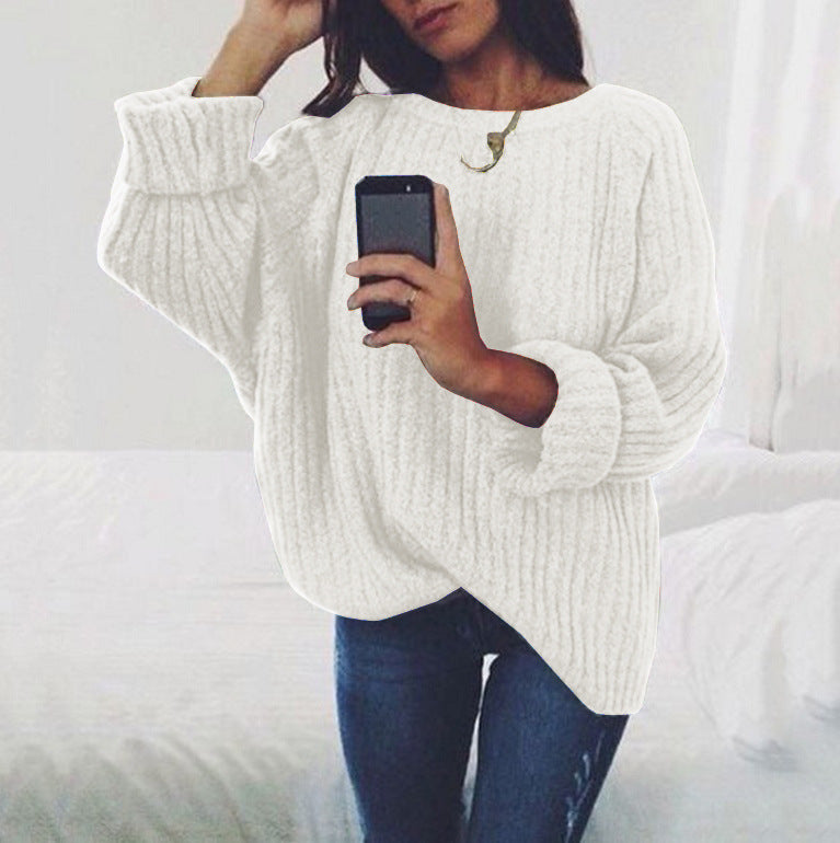 Damen Pullover Grobstrick Lässig Bequem