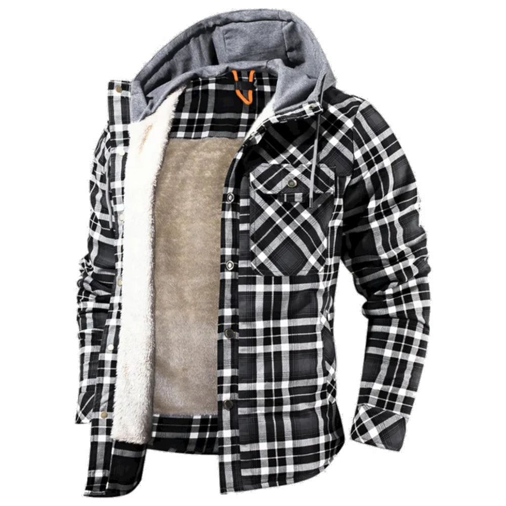 Elegant women's jacket in wood look, comfortable & durable