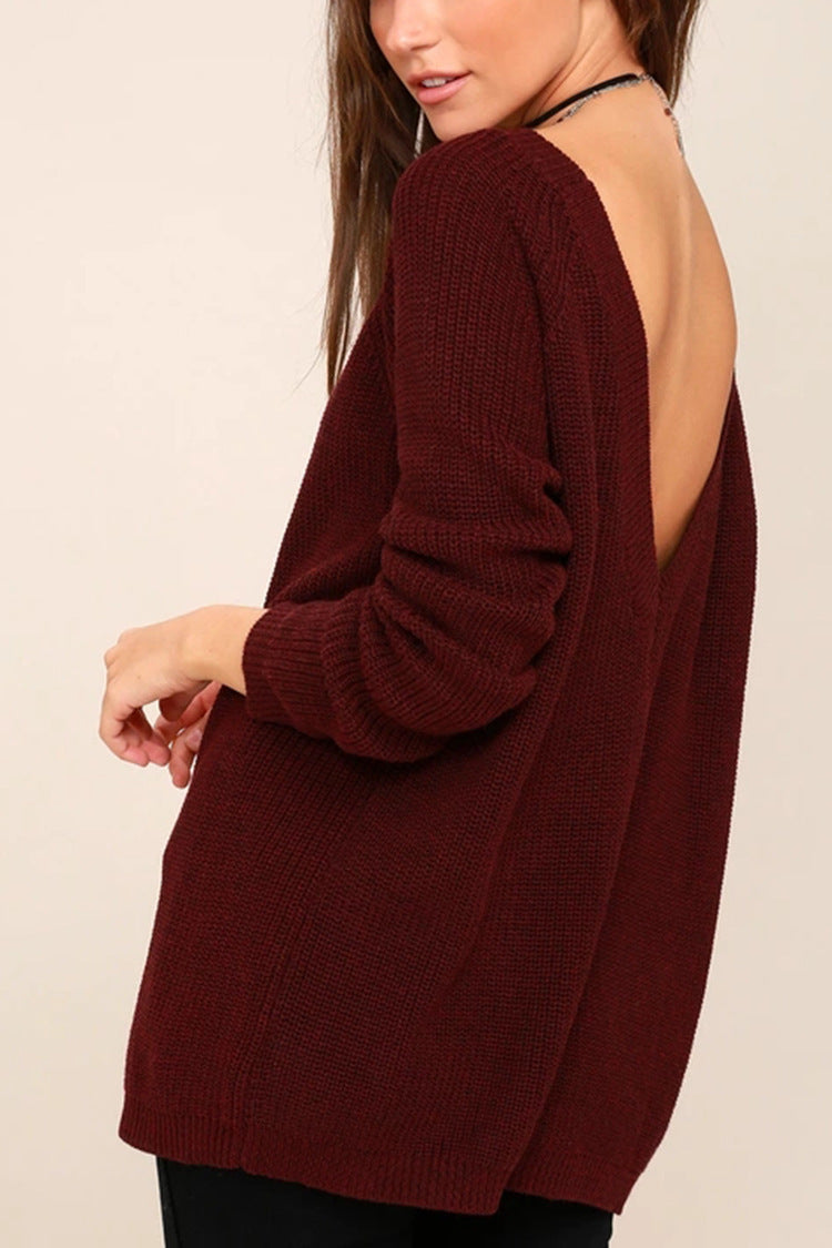 Women's Oversized Knitted Sweater Casual Loose Fit