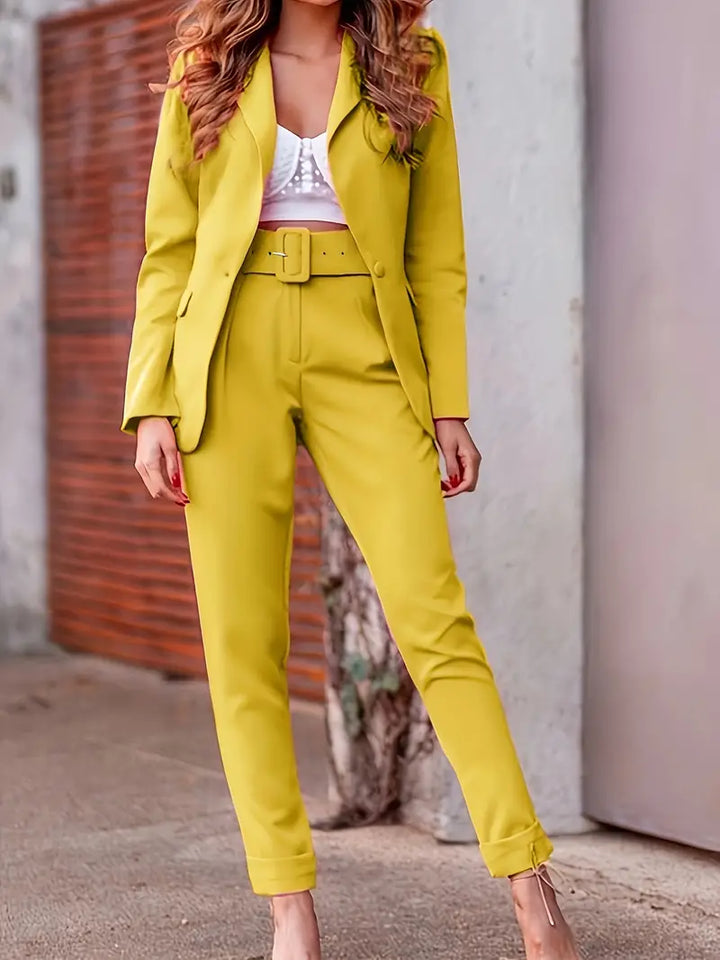 Elegant Business Outfit Blazer Trousers