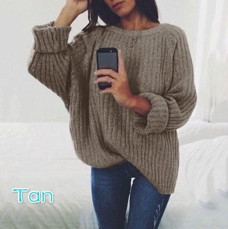 Women's Pullover Chunky Knit Casual Voluminous