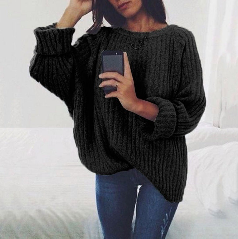 Women's Pullover Chunky Knit Casual Voluminous
