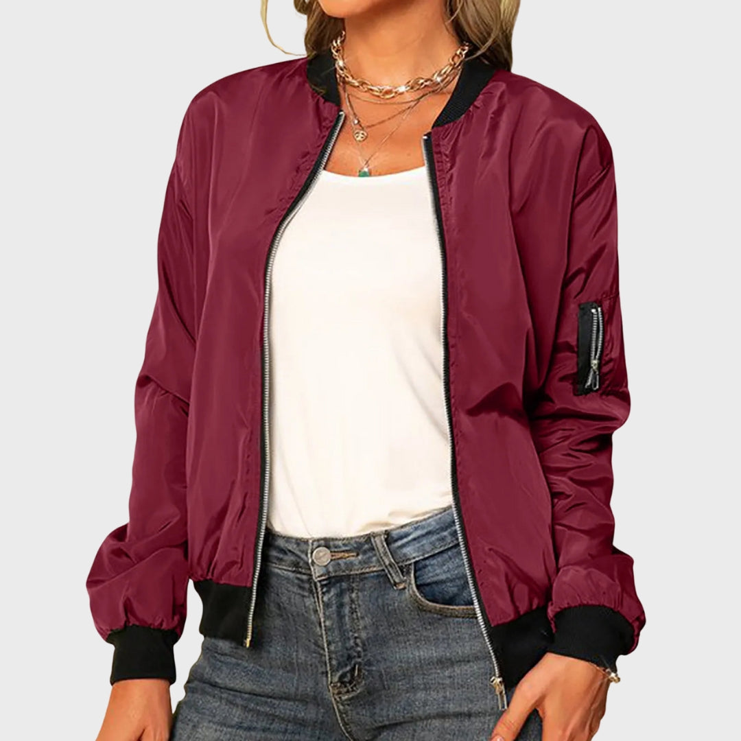 Autumn Bomber Jacket Long Sleeve Zipper