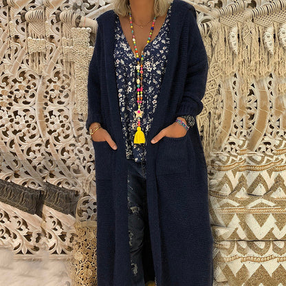 Women's Winter Coat Long Sleeve Hood and Pockets