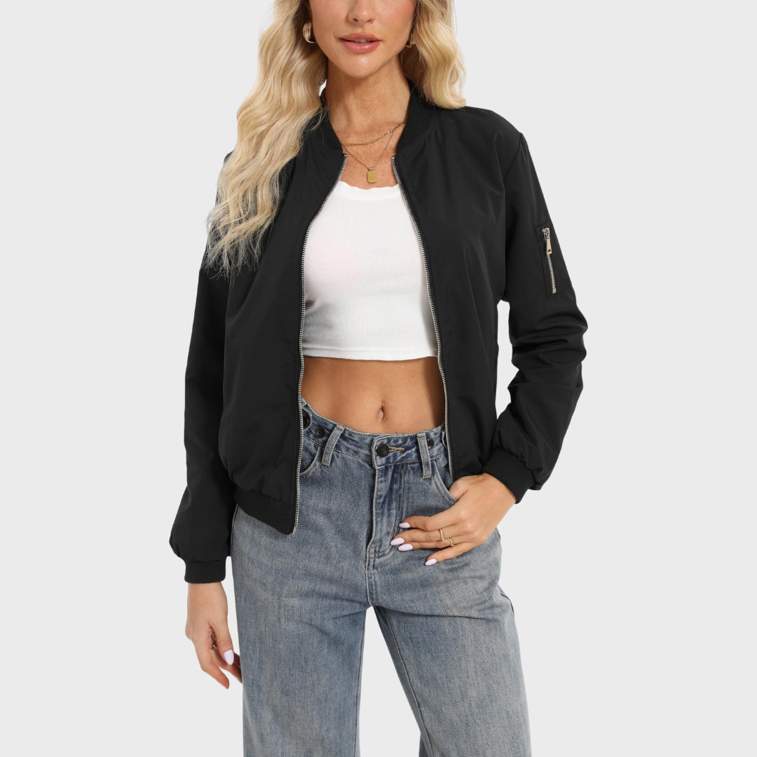 Autumn Bomber Jacket Long Sleeve Zipper