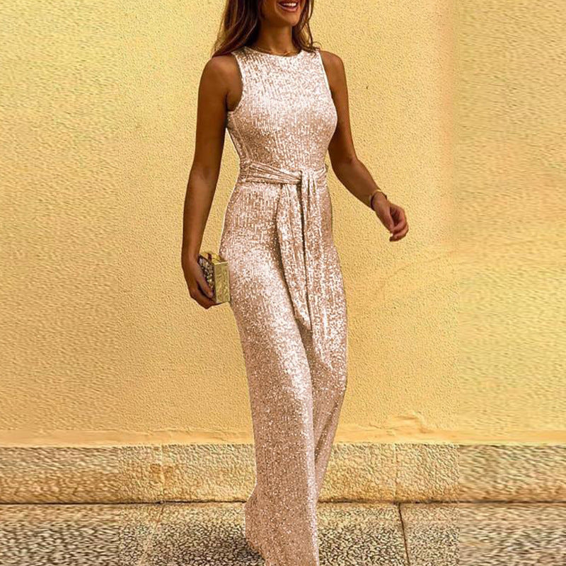 Sparkly Evening Dress Women's Elegant Backless