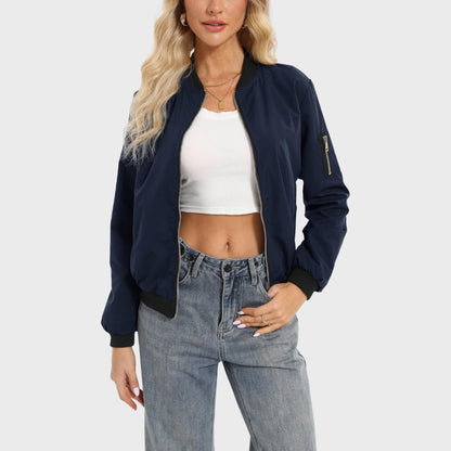 Autumn Bomber Jacket Long Sleeve Zipper