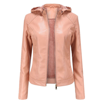 Practical Women's Jacket with Detachable Hood