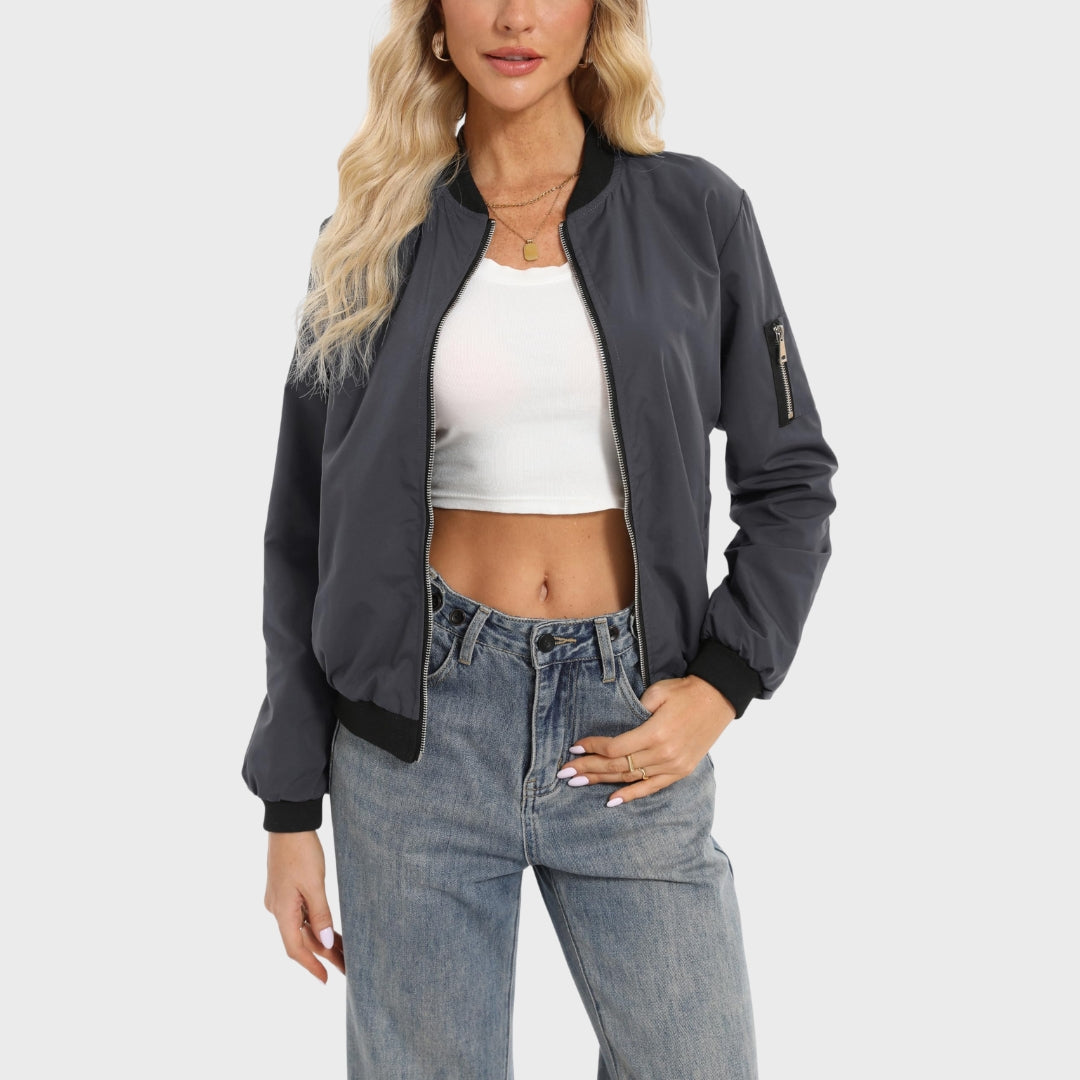 Autumn Bomber Jacket Long Sleeve Zipper