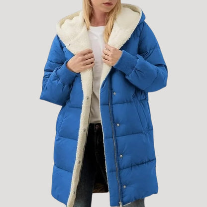 Women's Quilted Winter Coat Hood Warm